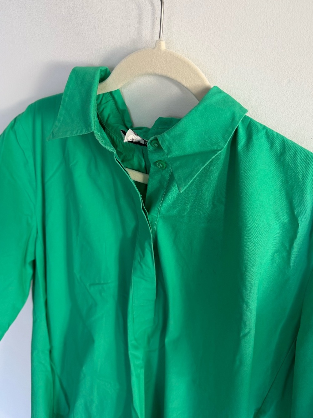 COS A-Line Shirt Dress in Green - Picture 4 of 8